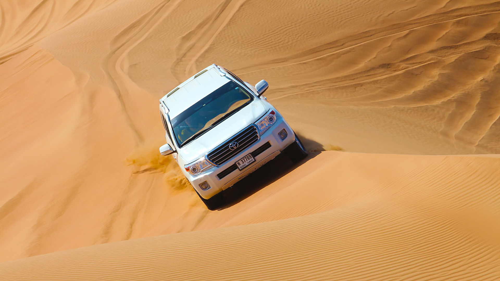 Morning desert safari with private beach and pool access in Dubai